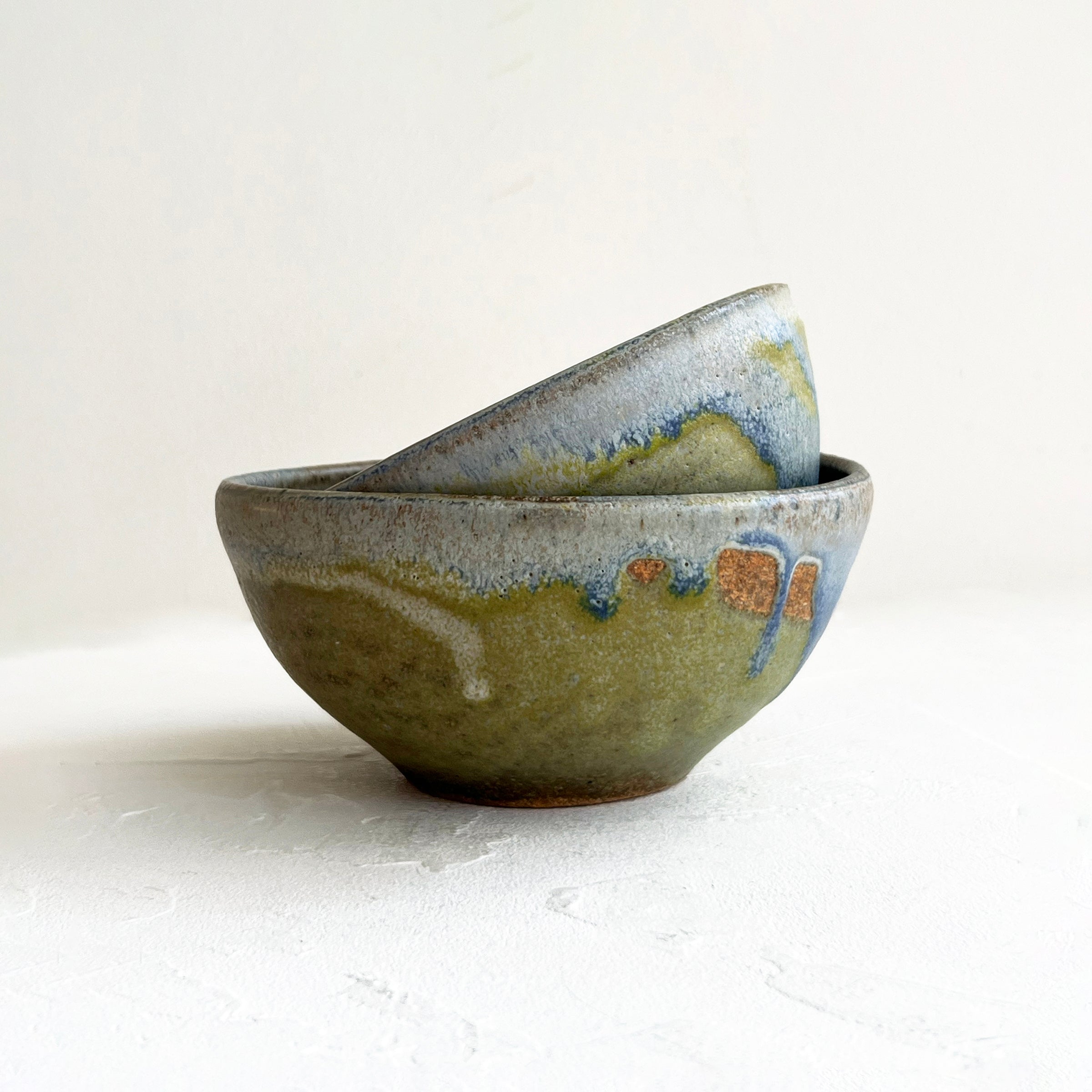 Mitsuko Bowl in Lime & Blue