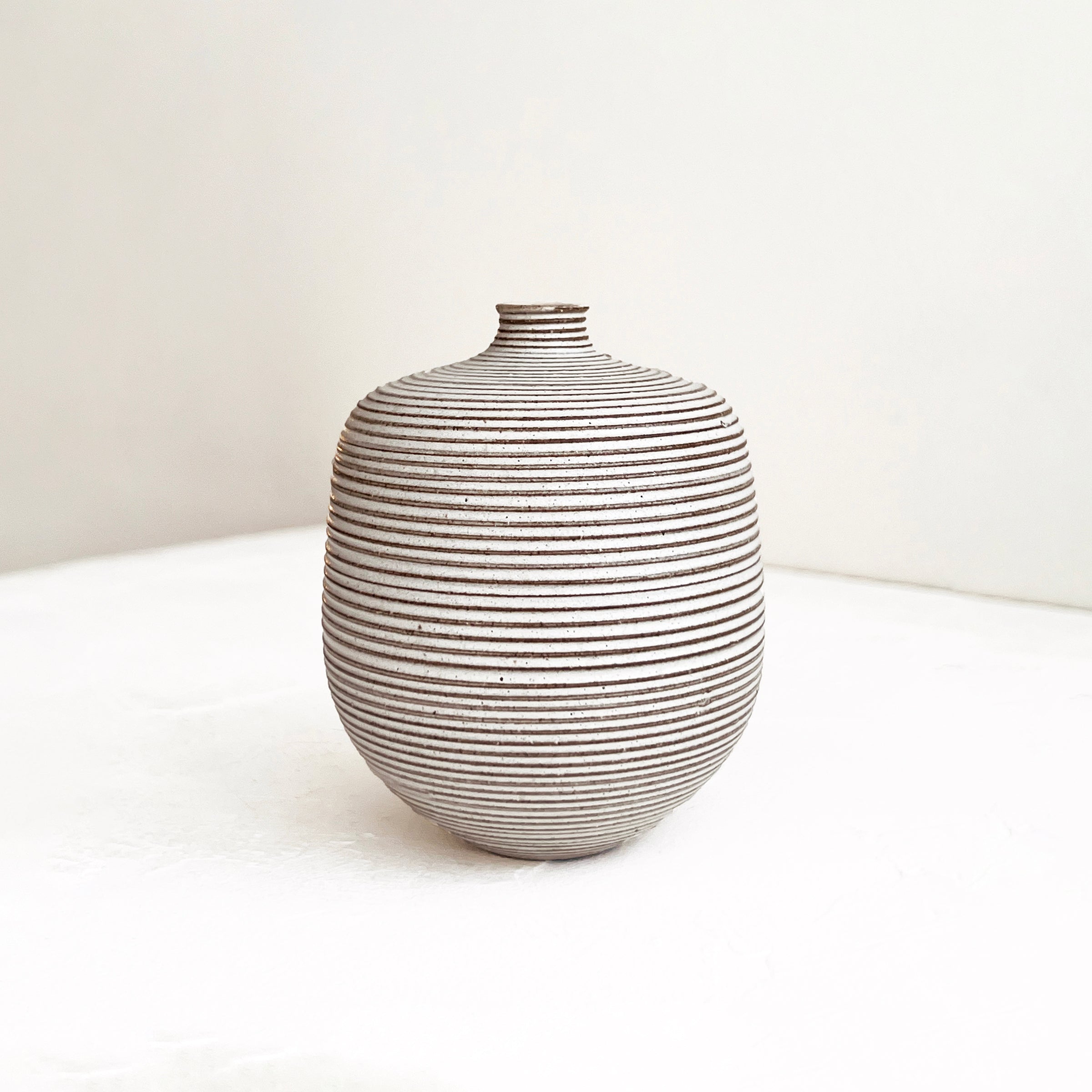 Bud Vase in Gray and Brown