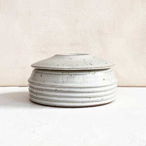 Lidded Vessel in Warm Gray