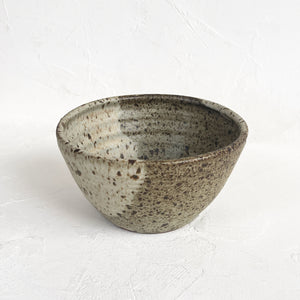 Mitsuko Speckled Bowl in Cream & Olive