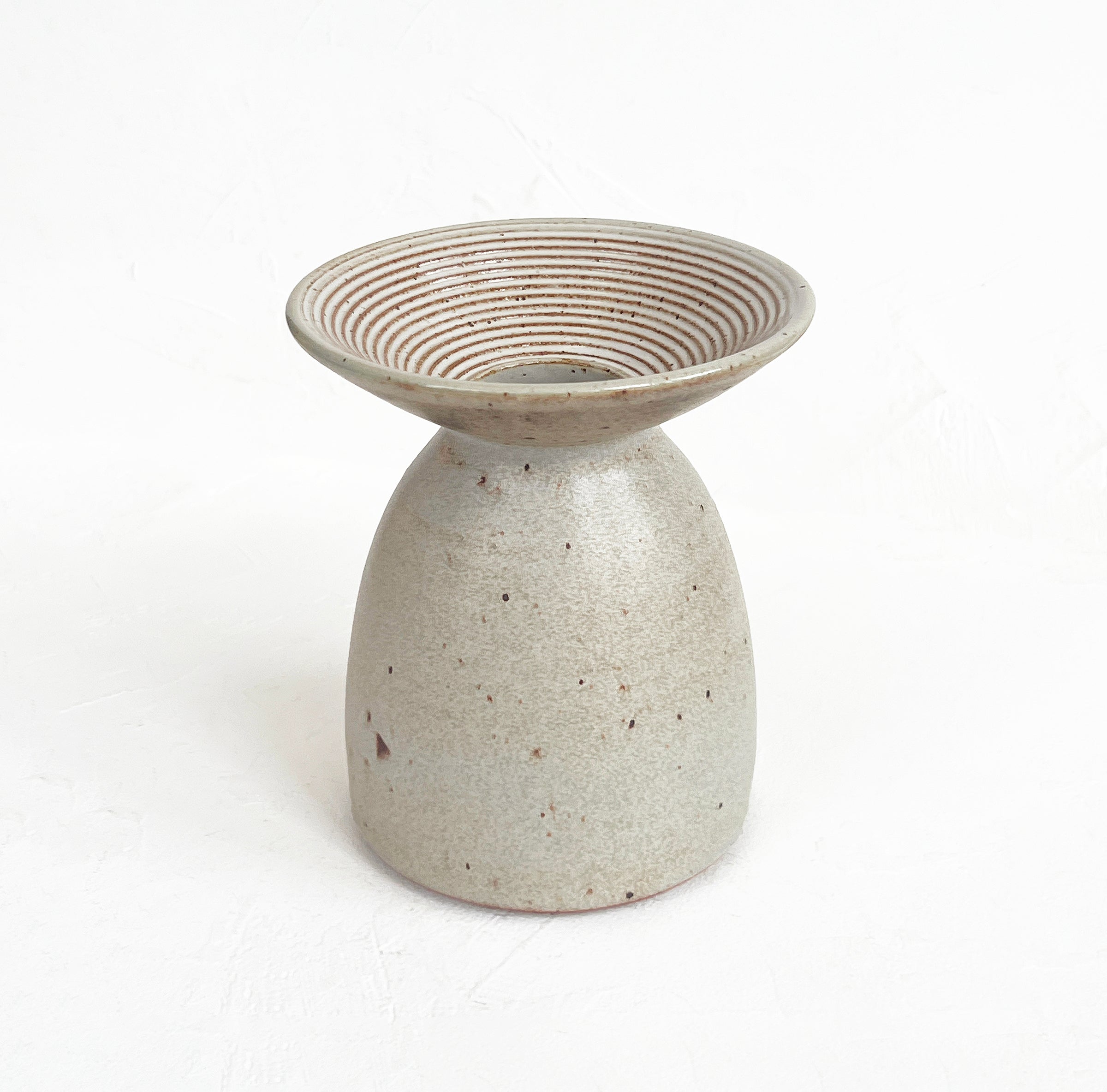 Flared Rim Vase in Warm White