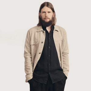 Natural Linen Utility Jacket