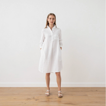 Load image into Gallery viewer, Camilla Linen Dress in White