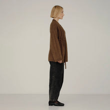 Load image into Gallery viewer, Roan Wrap Cardigan in Saddle