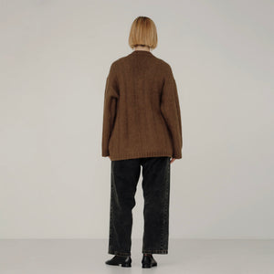 Roan Wrap Cardigan in Saddle