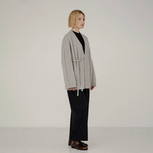 Load image into Gallery viewer, Roan Wrap Cardigan in Fog