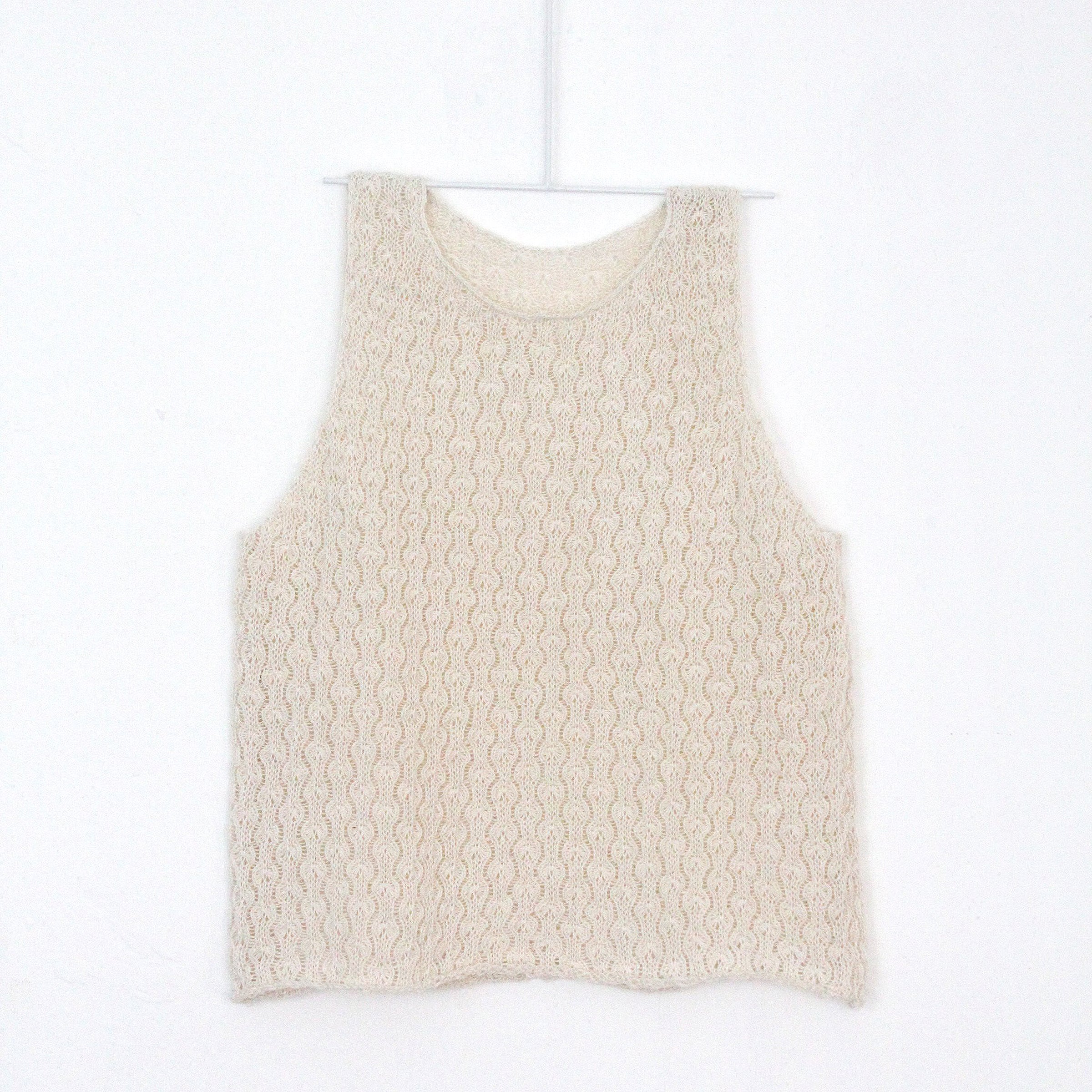 Textured Vest in Natural