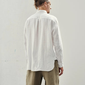 Optical White Linen Larch Shirt