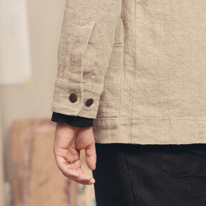 Natural Linen Utility Jacket