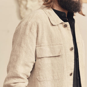 Natural Linen Utility Jacket