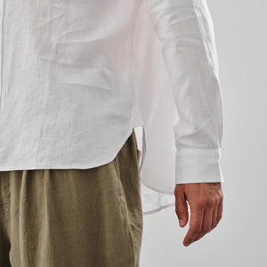 Optical White Linen Larch Shirt