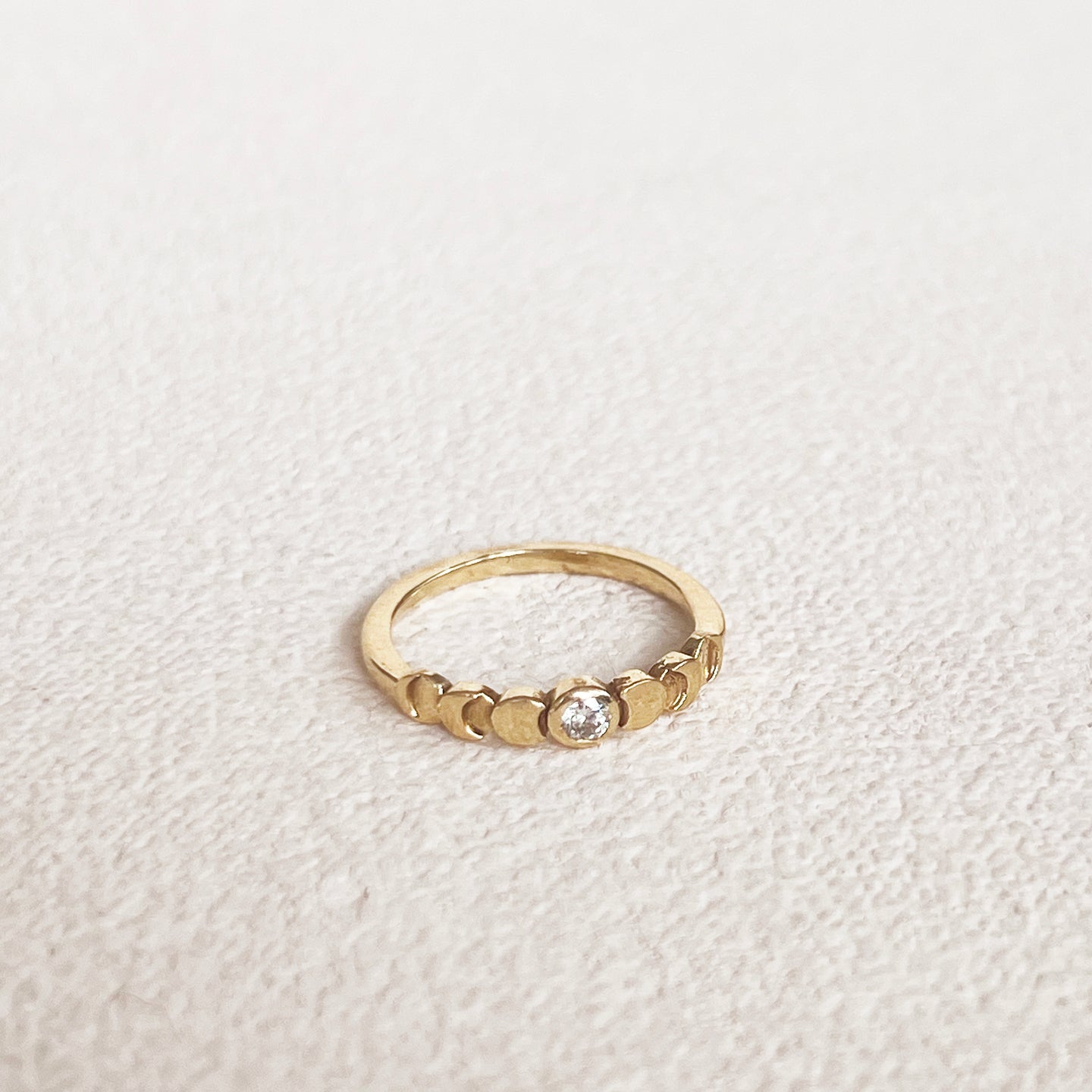 Diamond Moon Phase Ring